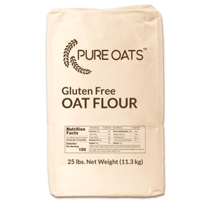 100% whole grain, certified gluten free, Non-GMO verified natural oat flour for use in your favorite recipes.  Oat flour requires additional additives.   Coarse grind.  See our recipe section for more information.