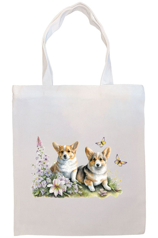 Corgi Canvas Tote Bag Style3 S528-Tote-CGI-ST3