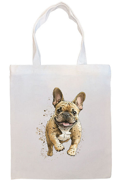 Frenchie Canvas Tote Bag Style4 S528-Tote-FCH-ST4