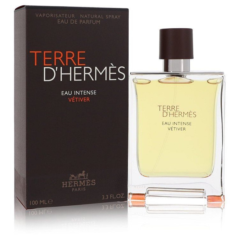 Terre D'hermes Eau Intense Vetiver by Hermes Eau De Parfum Spray 3.3 oz (Men) V728-542988
