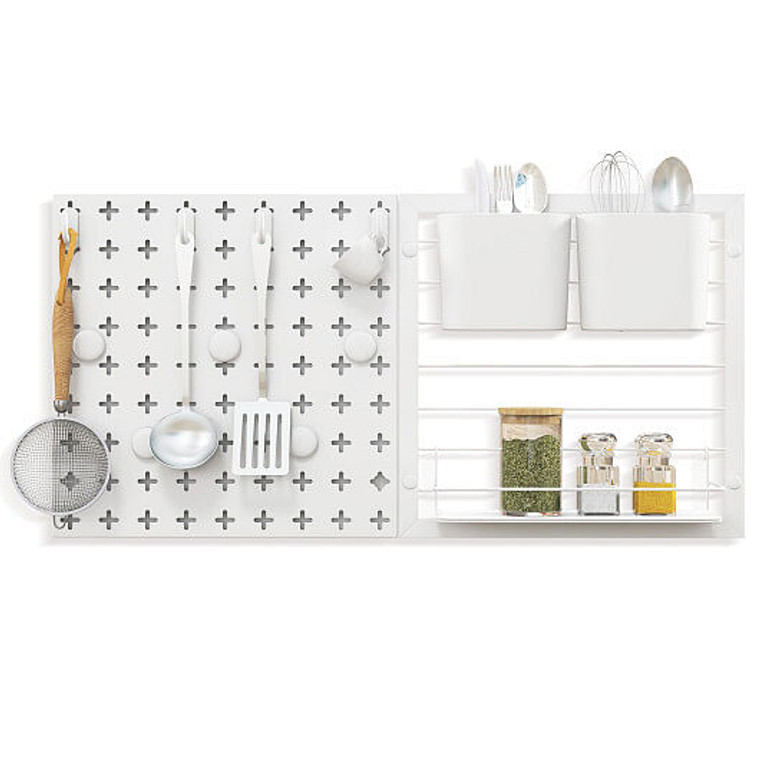 Pegboard Combination Kit Combination Wall Organizer with Magnets and Hooks B593-JZ10181