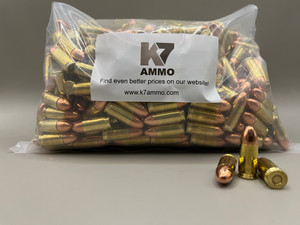 9mm 124gr CMJ 1,000 rds