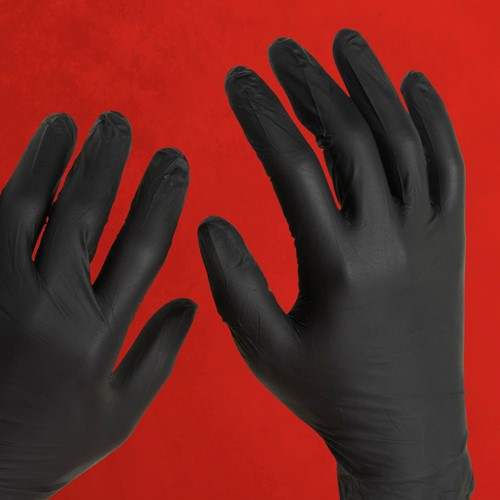 Adenna Night Angel® Black PowderFree Nitrile Exam Gloves 1000/Case