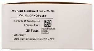 Healgen Pregnancy hCG Dip Card GAHCG-105a Box of 25