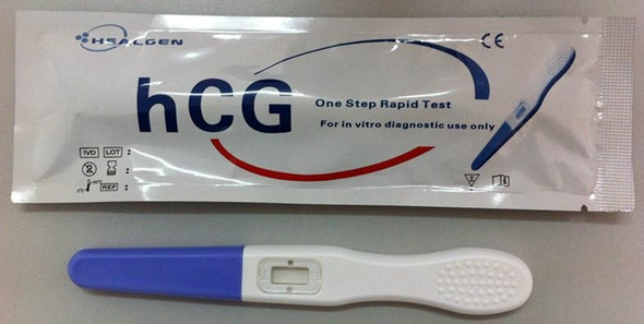 Healgen Scientific hCG Pregnancy Midstream Test  GAHCG-103a Package Open