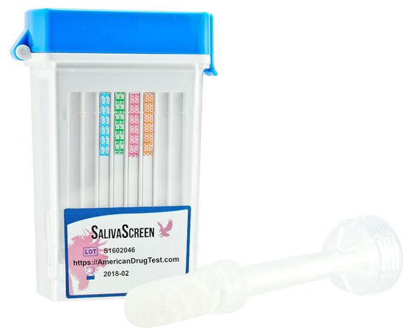 American Drug Test Oral 10 Panel SalivaScan Flip Top Cube Drug Test from Healgen Scientific