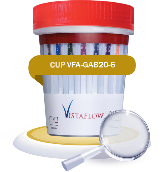 20 Panel VistaFlow Multi-Drug Test Cup