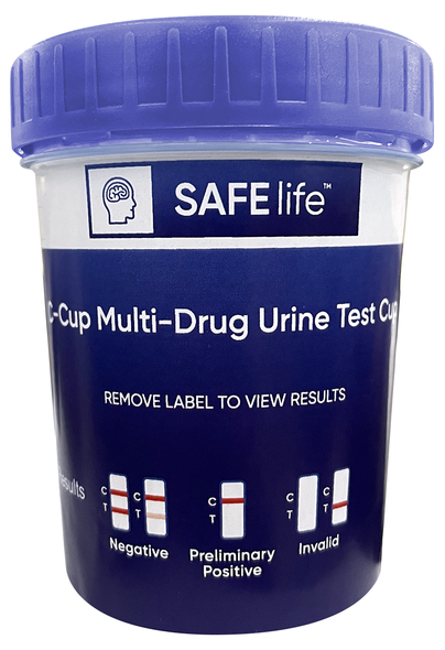 SAFElife™ Wondfo USA  C-Cup® drug test screen for the detection 22 panels including Fentanyl, K2, Tramadol, Ketamine, Kratom, Alcohol, and 6 Adulterants