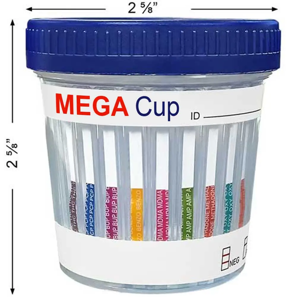 18 Panel TCup® Compact Drug Test Cup with ETG, FTY, TRA, K2, KRA, 25