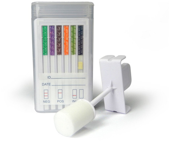 Oral Cube Saliva Drug Test 7 Panel with Alcohol Item C-164 W/ALCO from W.H.P.M., Inc.