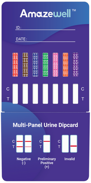 12 Panel Amazewell® Dip Card Drug Test Over The Counter Approved Item #
AMD-6125