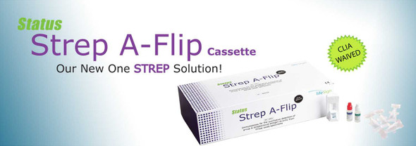 Status™ Strep A Flip, CLIA Waived, Rapid Test for Group A Strep from Throat Swab, 25/Box, Item # 34125