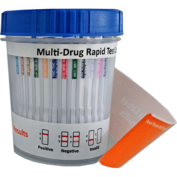 AllTest Multi-Panel Rapid Drug Test Cup, 14 Panel, CLIA Waived, 25/Box, Item Number DOA-A1127C