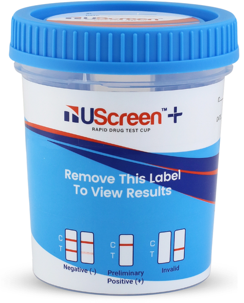 UScreen+ Premium Drug Test Cup CLIA Waived 22 Panel with 5 Adulterants
