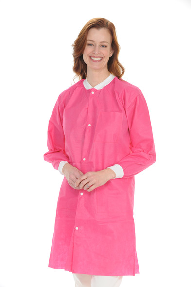 ValuMax 3 Pocket Extra-Safe SMS Lab Coat Knee Length, 10/Package