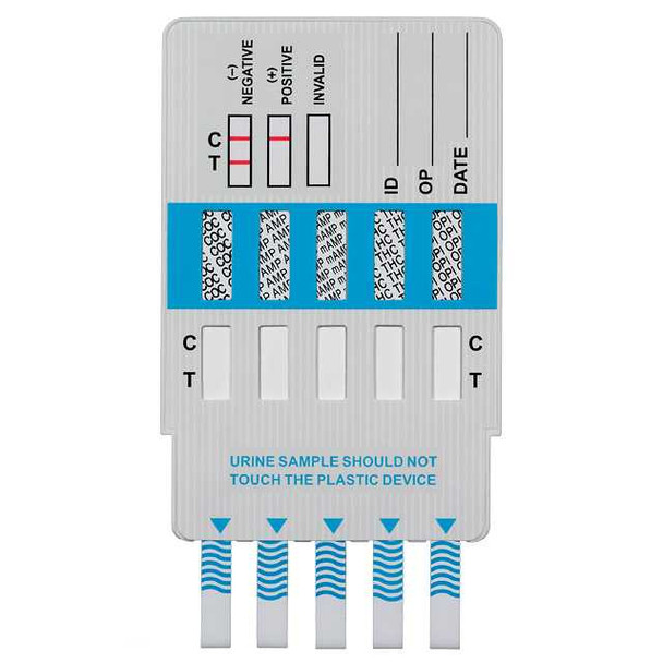 Alere 5 panel drug test dip card uncapped