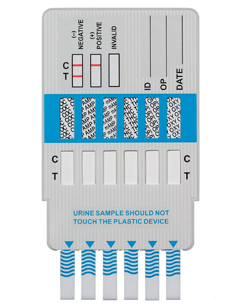 Alere 6 panel drug test dip card uncapped