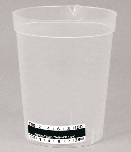 Collection Beaker with Temp Strip TC280 Also known as BK1006T