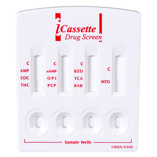 Alere iCassette 10-panel drug test cassette with pipette DOA-1105-021