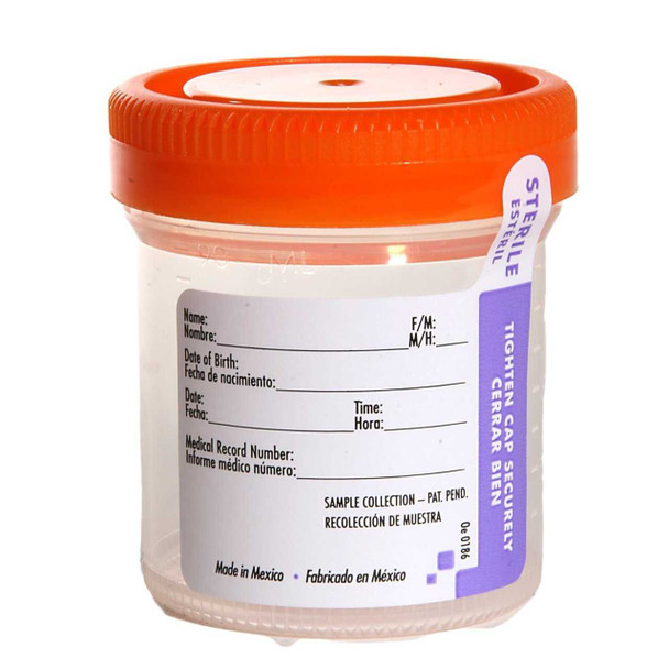 Prevent bio-hazardous spills with the proprietary, all plastic, leak-resistant seal of Thermo Scientific™ Samco™ Wide-Mouth Bio-Tite™ 90mL (3 oz.) 53mm Specimen Containers. Wide-mouth containers are ideally suited for urine collection from women during pregnancy and for older or overweight patients. These stackable, shatter-resistant containers are manufactured from virgin polypropylene and feature the Bio-Tite™ system. They are tested at varying pressures, making them ideal for use in various transport systems.