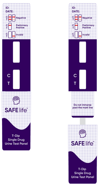 SAFElife™ T-Dip® Tramadol Rapid Drug Test Dip Card #WDTR-114