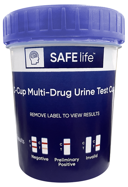 SAFElife™ C-Cup Drug Test Cup 12-Panel Wondfo CLIA Waived  Labeled