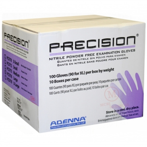 Adenna Precision Medical Exam Glove Blue Nitrile Case