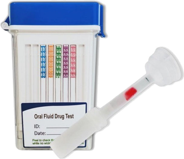 Healgen Scientific Accurate™ Oral SalivaScan Flip Top Cube Drug Test 6 Panel with Alcohol