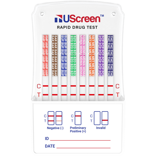 UScreen™ 10 Panel Drug Test Dip Card, CLIA Waived # USSDIP-10P