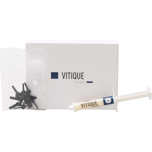 Vitique sprøyte 3,9 g Try-In-Paste BL, 10 veneer-spisser