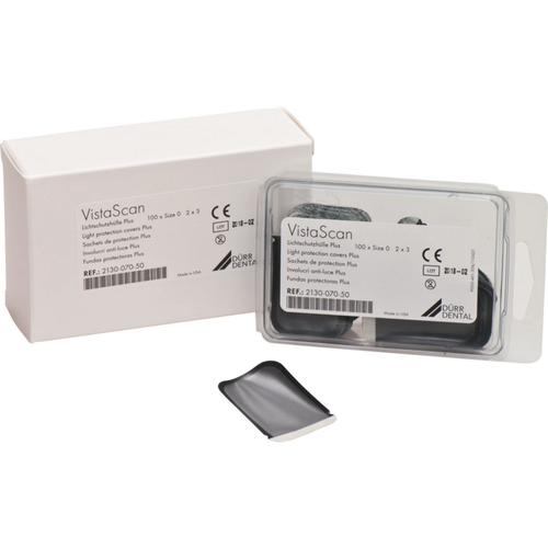 VistaScan Light Protection Covers Plus 100 stk. hvite, størrelse 0 (2 x 3 cm)