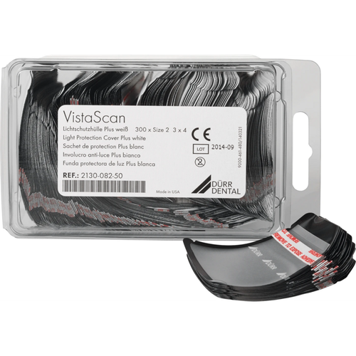 VistaScan Light Protection Covers Plus 300 stykk hvite, størrelse 2 (3 x 4 cm)