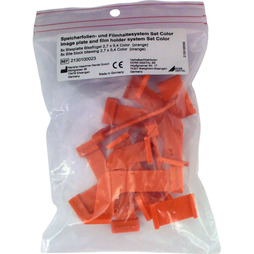 VistaRay sensorholder 8 biteplater bite wings 2,7 x 5,4, oransje