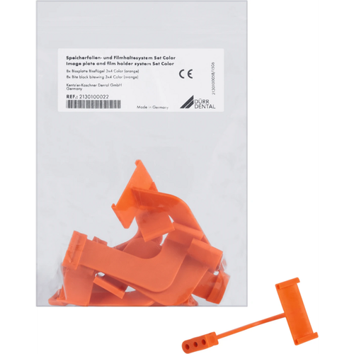 VistaRay sensor holder 8 biteplater bitewings 3 x 4, oransje, størrelse 2