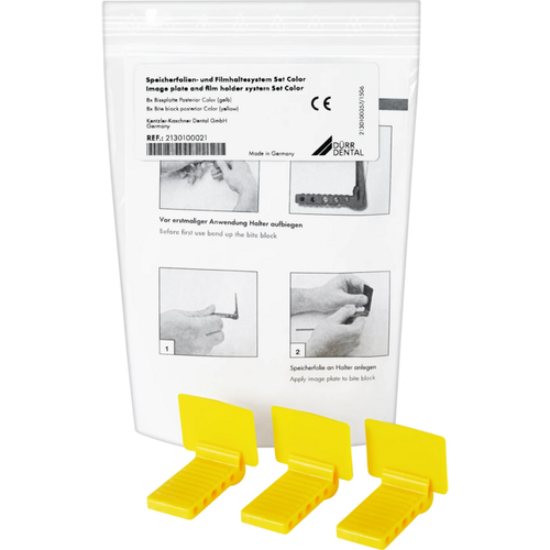 VistaRay sensorholder 8 biteplater Posterior, gul
