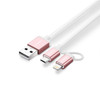 Product image for 1.5M UGreen Micro-USB To USB Cable With Lightning Adapter 30471 | AusPCMarket Australia