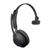 Jabra Evolve2 65 MS USB-C Mono Bluetooth Headset w/ Charging Deskstand - Black Product Image 3