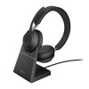 Image for Jabra Evolve2 65 UC USB-A Stereo Bluetooth Headset w/ Charging Deskstand - Black AusPCMarket