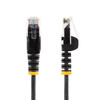 StarTech 0.5m CAT6 Cable - Black - Slim CAT6 Patch Cable - Snagless Product Image 2