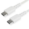 Image for StarTech 1 m (3.3 ft) USB C Cable  White  Aramid Fiber AusPCMarket