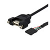 StarTech 3ft USB A to Header Panel Mount Adapter Cable F/F Main Product Image