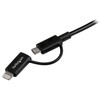 StarTech 1m Lightning or Micro USB to USB Cable for iPhone iPod iPad Product Image 2