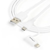 StarTech Apple Lightning or Micro USB to USB Cable - 1m (3ft) - White Product Image 4