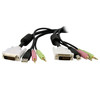 StarTech 4-in-1 USB Dual Link DVI-D KVM Switch Cable w/ Audio Main Product Image