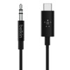 Belkin RockStar 3.5mm Audio Cable with USB-C Connector  0.9m - Universally compatible - Black Main Product Image