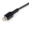 StarTech 6 inch (15cm) Durable Black USB-A to Lightning Cable  Product Image 3