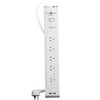 PowerShield PSZ5U2 ZapGuard 5 Way Power Surge Filter Board, 2 x USB Connectors, Wide Spaced Sockets, Wall Mountable, White,$40,000 Connected Equipment Product Image 2