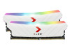 PNY XLR8 16GB (2x8GB) UDIMM 3200Mhz RGB CL16 1.35V White Heat Spreader Gaming Desktop PC Memory Main Product Image