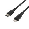 Belkin BOOST↑CHARGE USB-C to Lightning Cable (1m / 3.3ft) - Black (CAA003bt1MBK) - Fast Charge Compatible - Tested to withstand 8,000+ bends Product Image 4