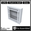 LDR Assembled 12U Flush Wall Mount Cabinet (600mm x 150mm) - In wall mount - Glass Door W/ Lock - Smart Home Data & Phone Cabinet - Ideal for FTTH Main Product Image